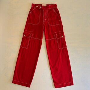 Revice Red Cargo Pants Size 24